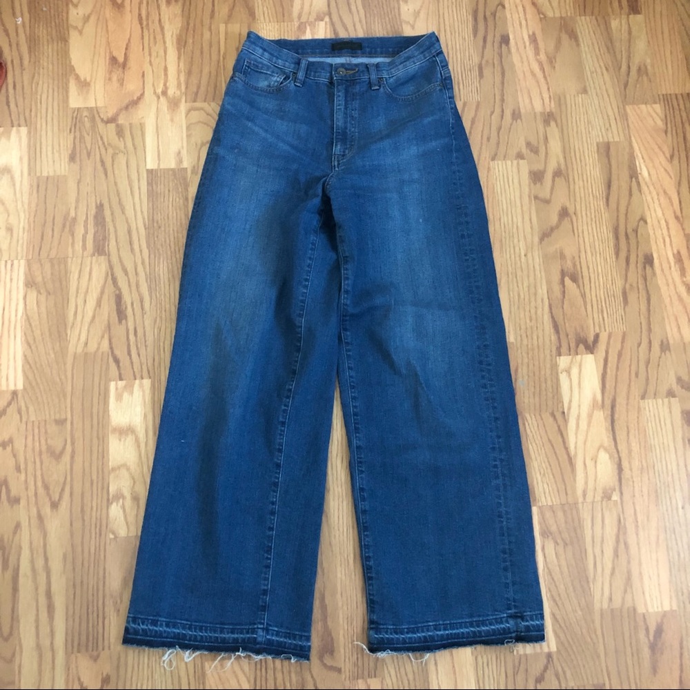High Waisted Wide Leg Denim Jeans